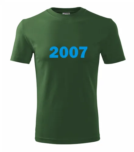 trička s potiskem Lahvově zelené tričko s rokem narození 2007 