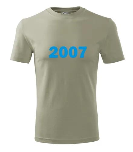 trička s potiskem Khaki tričko s rokem narození 2007 