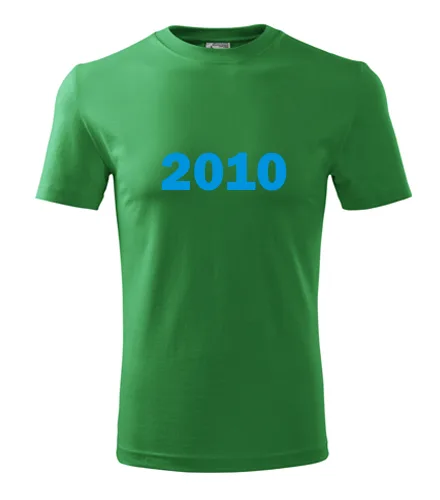 trička s potiskem Zelené tričko s rokem narození 2010 