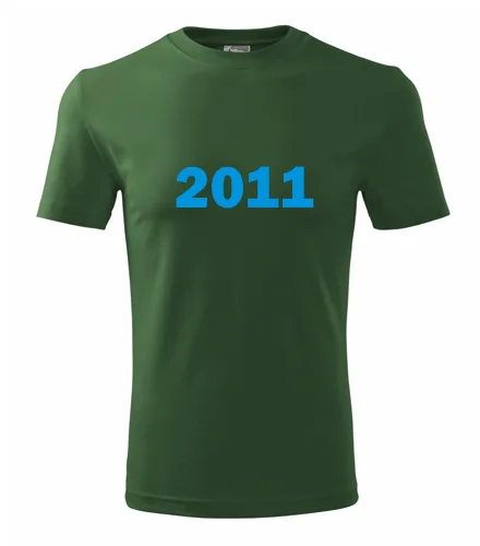 trička s potiskem Lahvově zelené tričko s rokem narození 2011 