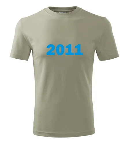 trička s potiskem Khaki tričko s rokem narození 2011 
