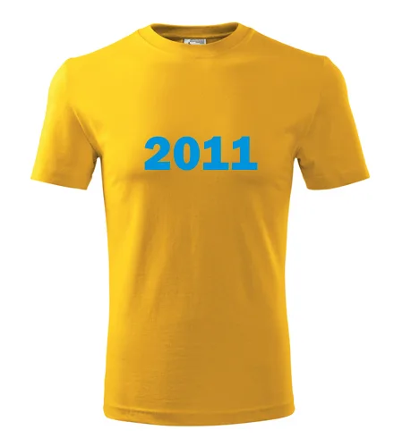 trička s potiskem Žluté tričko s rokem narození 2011 