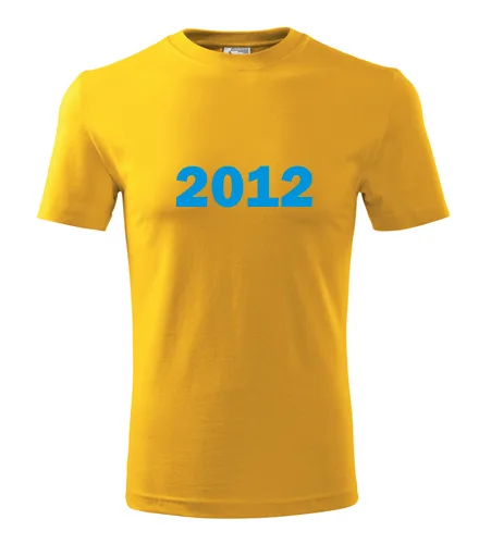 trička s potiskem Žluté tričko s rokem narození 2012 