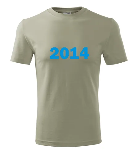 trička s potiskem Khaki tričko s rokem narození 2014 