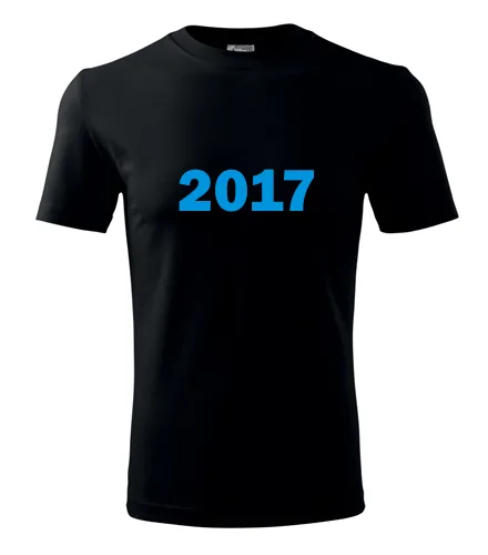 trička s potiskem Černé tričko s rokem narození 2017 