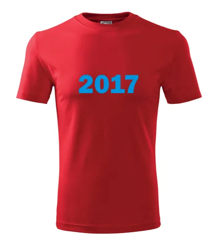 trička s potiskem Červené tričko s rokem narození 2017 