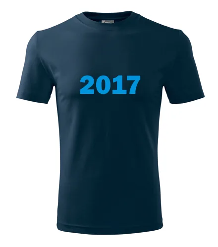 trička s potiskem Tmavě modré tričko s rokem narození 2017 