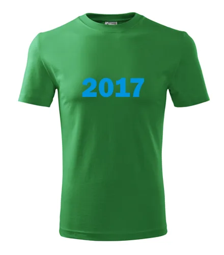 trička s potiskem Zelené tričko s rokem narození 2017 