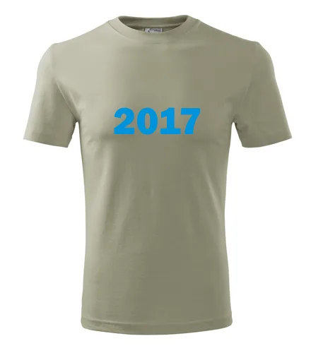 trička s potiskem Khaki tričko s rokem narození 2017 