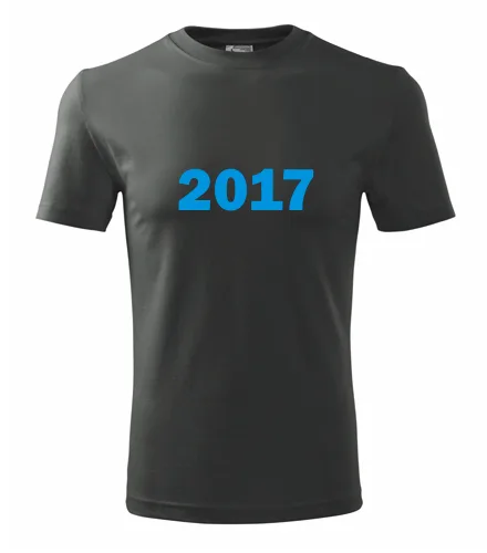 trička s potiskem Grafitové tričko s rokem narození 2017 