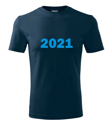 trička s potiskem Tmavě modré tričko s rokem narození 2021 