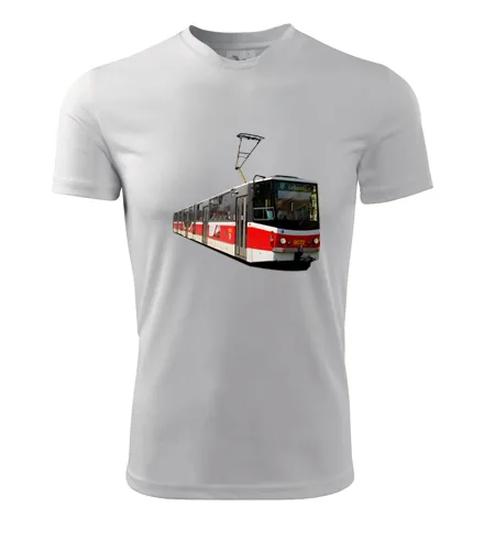 Bílé tričko s tramvají KT8D5