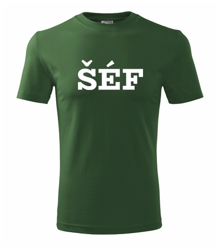 Lahvově zelené tričko Šéf