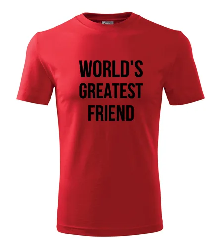 Červené tričko Worlds Greatest Friend