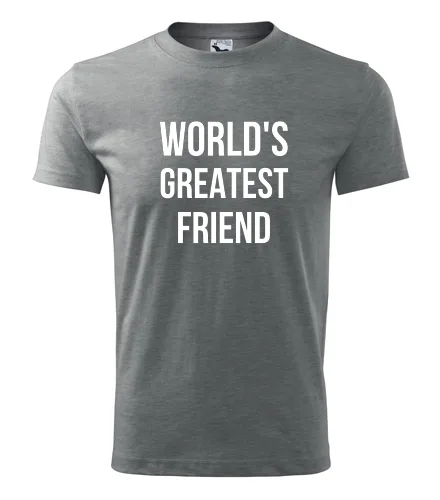 Šedé tričko Worlds Greatest Friend