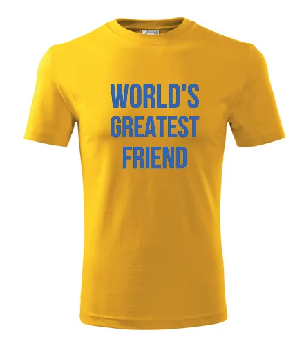 Žluté tričko Worlds Greatest Friend