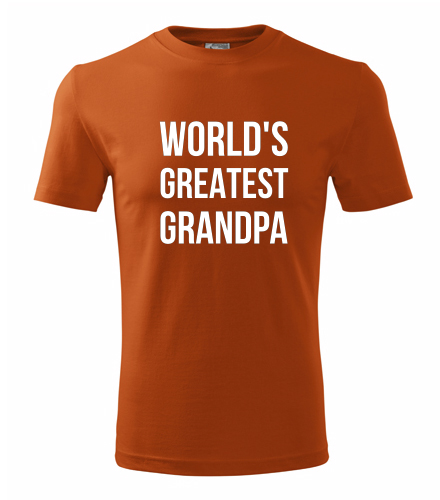 Oranžové tričko Worlds Greatest Grandpa 