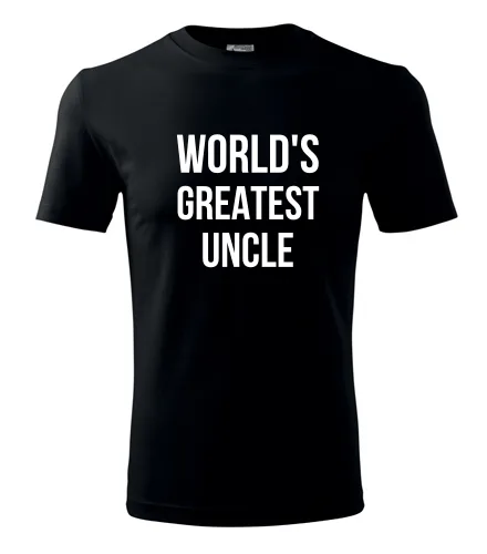 Černé tričko Worlds Greatest Uncle