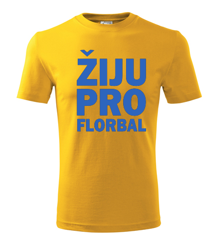 Žluté tričko Žiju pro florbal