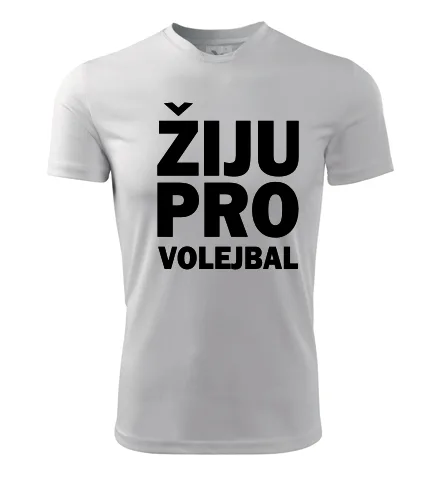 Bílé tričko Žiju pro volejbal