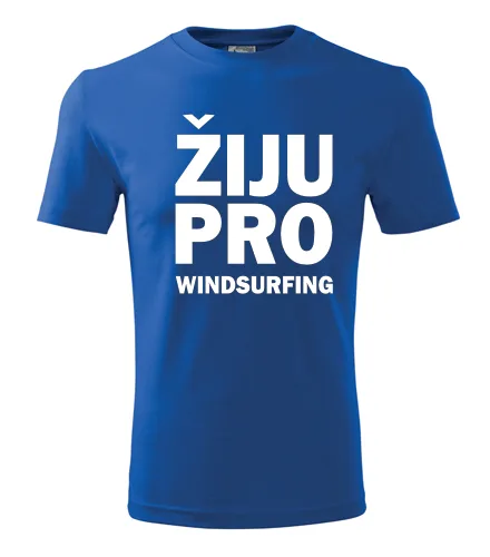 Modré tričko Žiju pro windsurfing