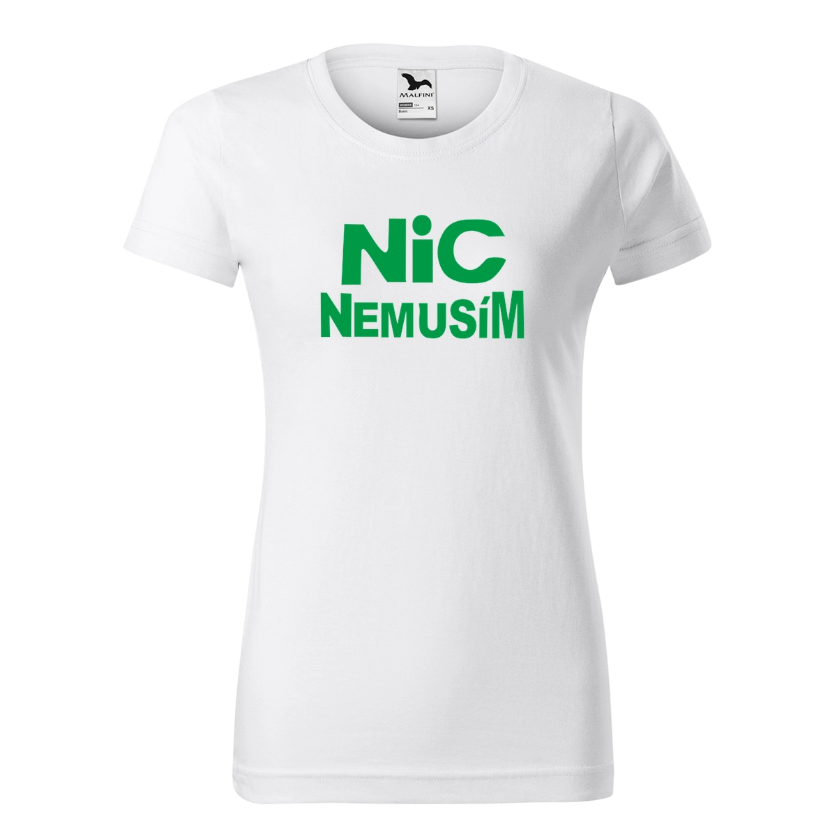 Bílé dámské tričko nic nemusím dámské
