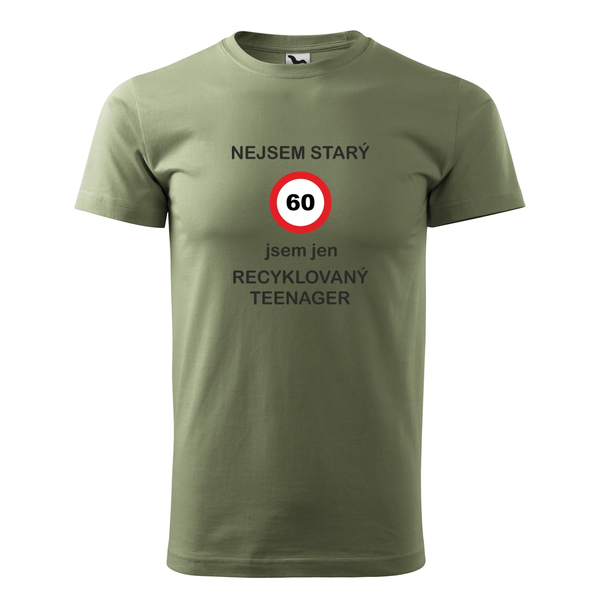 trička s potiskem Khaki tričko jsem recyklovaný teenager 60 