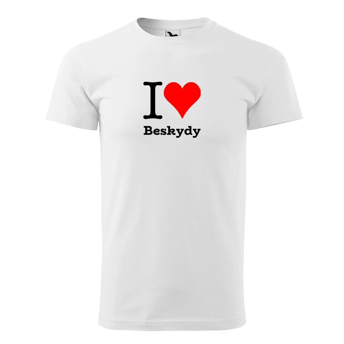 Bílé tričko I love Beskydy