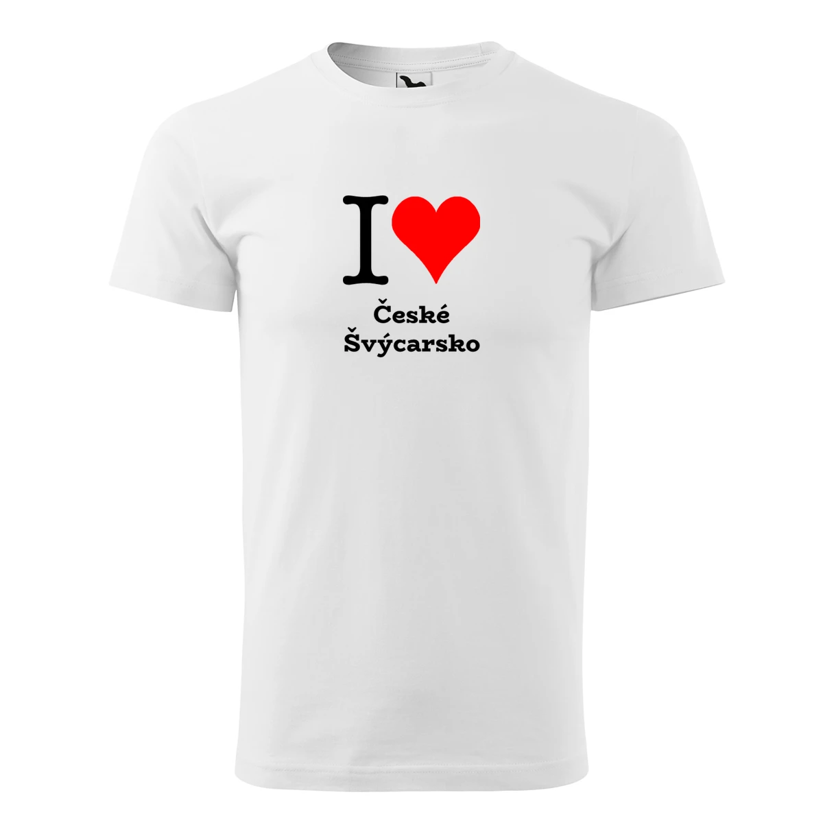 Bílé tričko I love České Švýcarsko