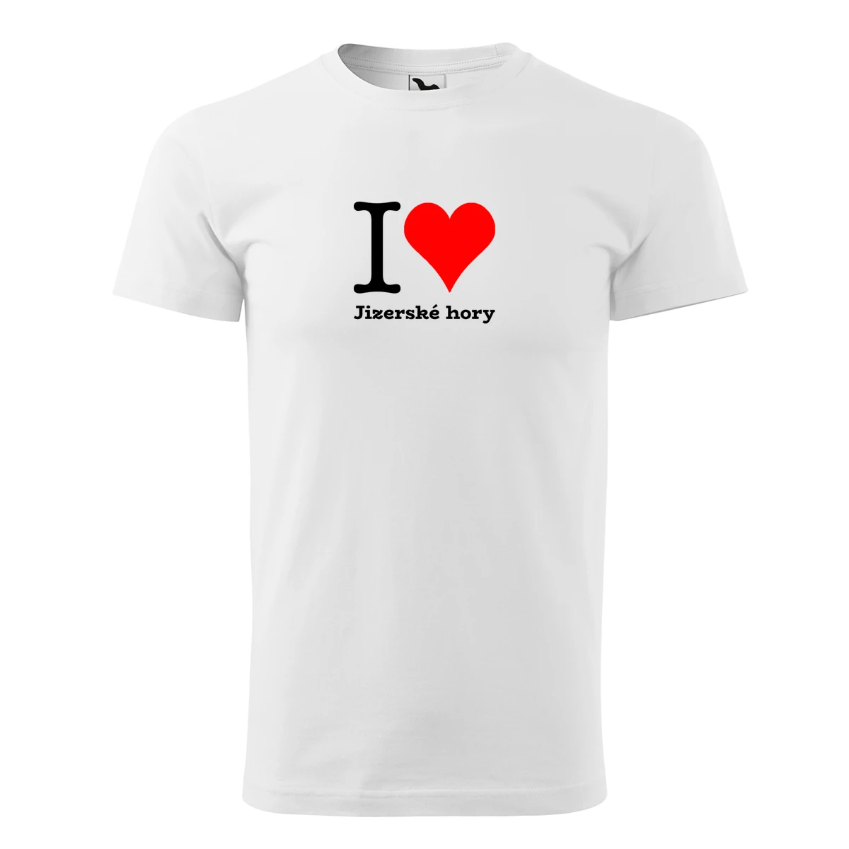 Bílé tričko I love Jizerské hory