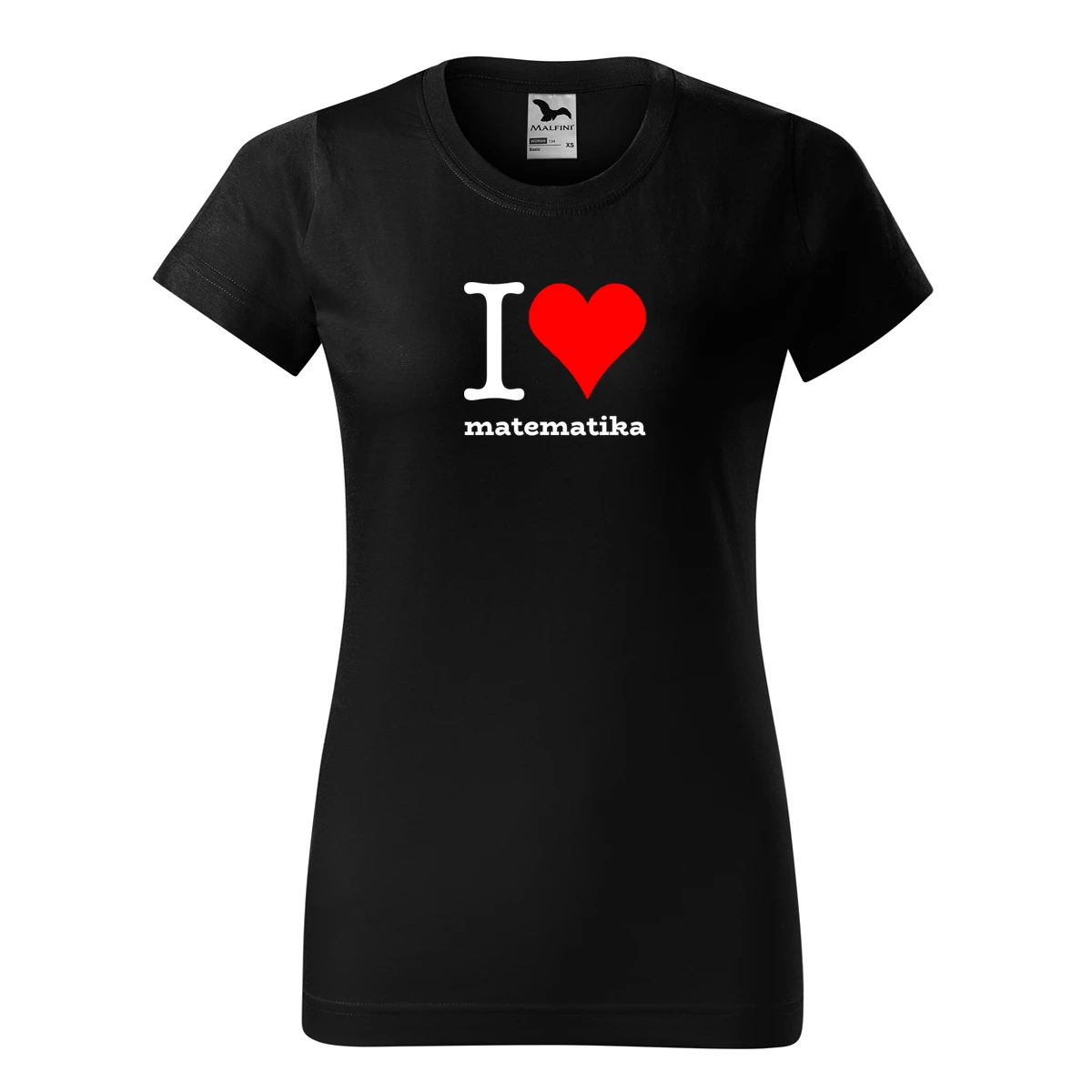 Černé dámské tričko I love matematika