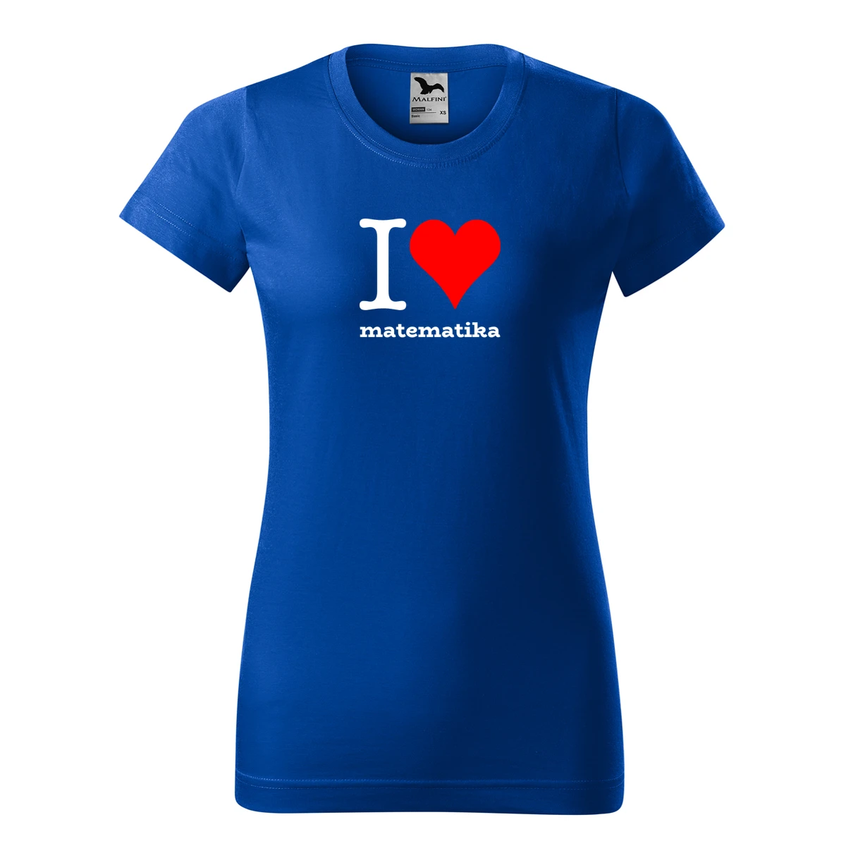 Modré dámské tričko I love matematika