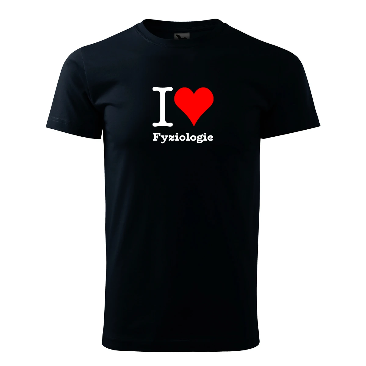 Tmavě modré tričko I love Fyziologie