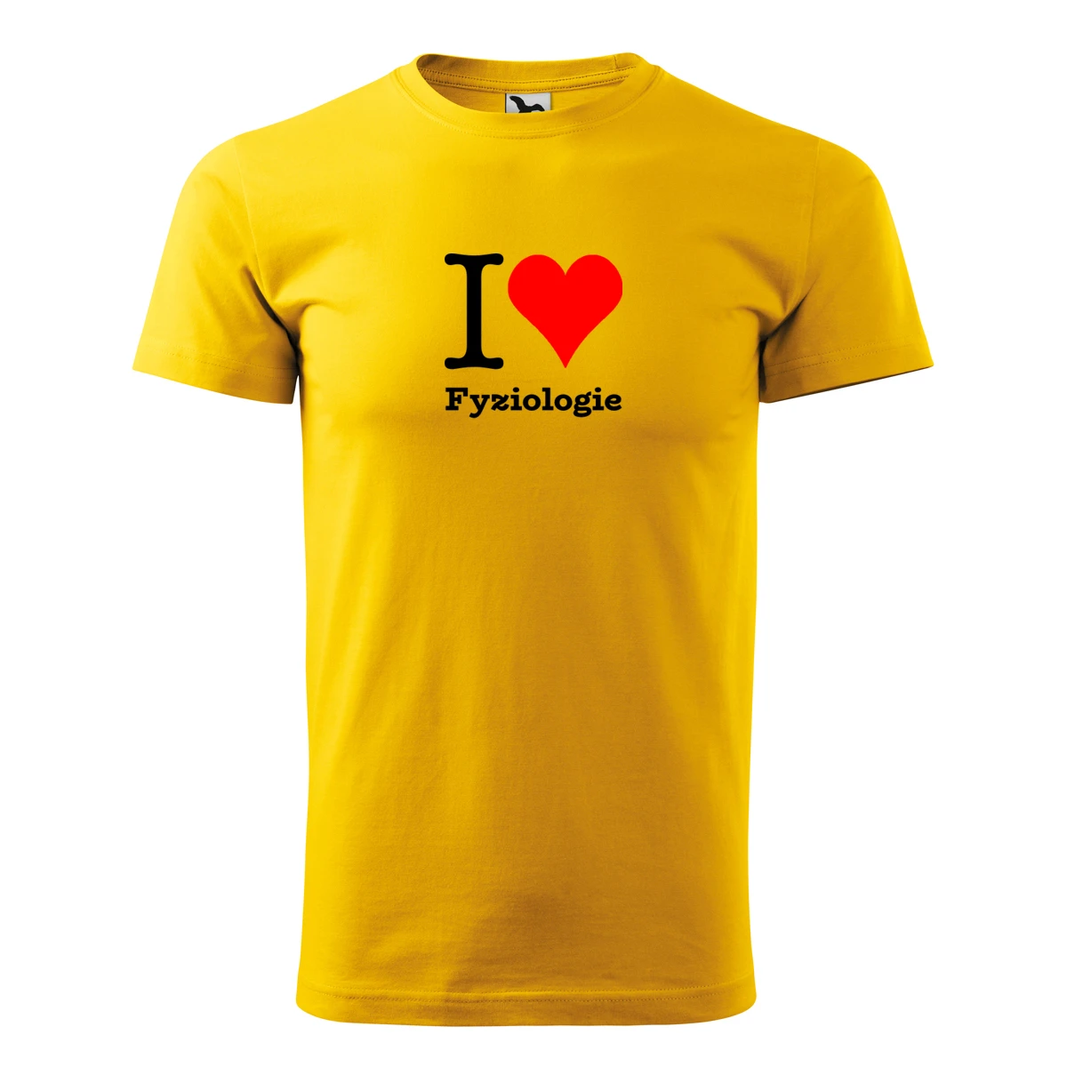 Žluté tričko I love Fyziologie
