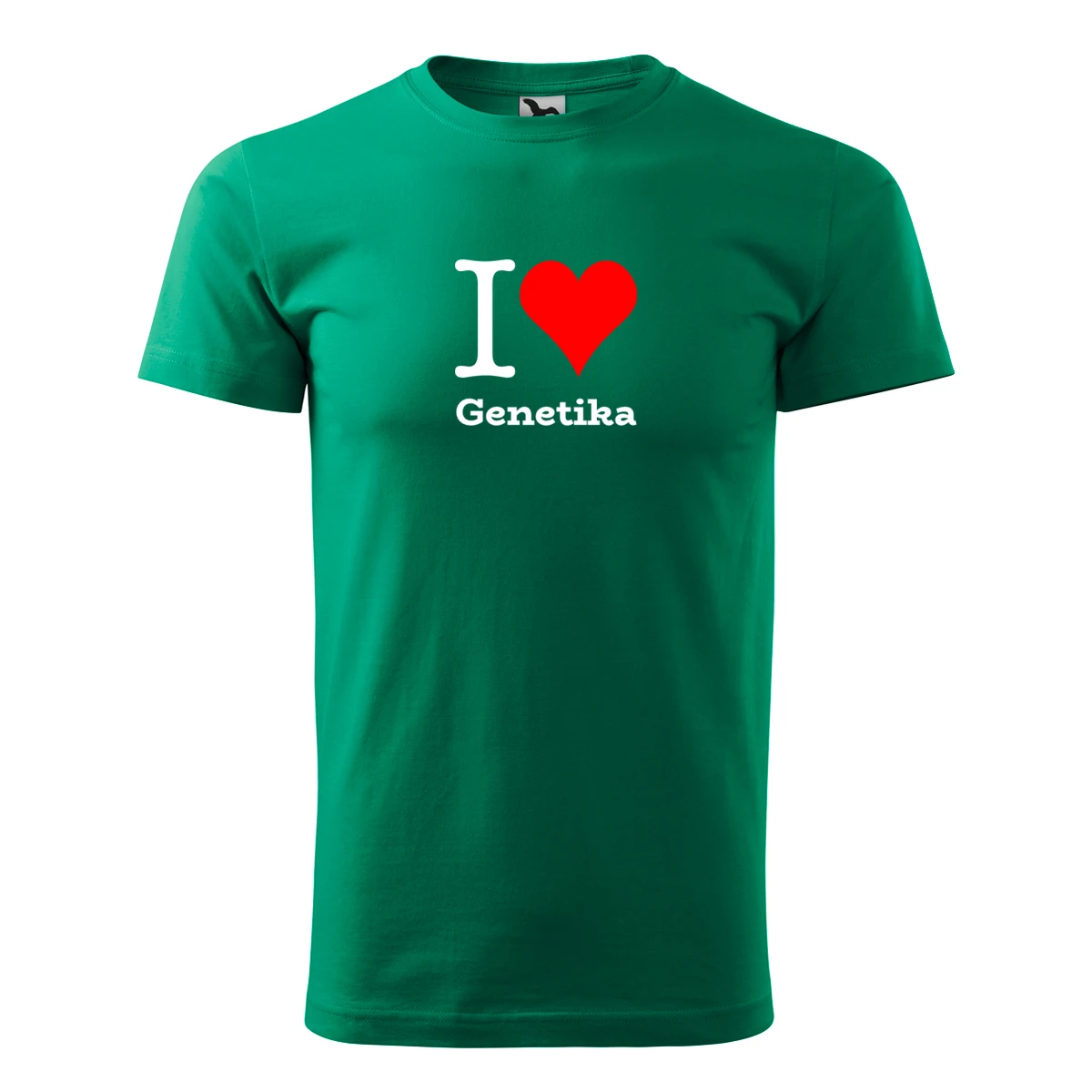 Zelené tričko I love Genetika