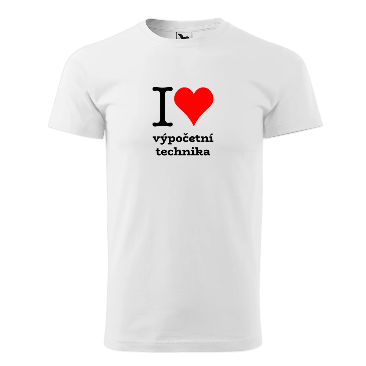 Bílé tričko I love výpočetní technika