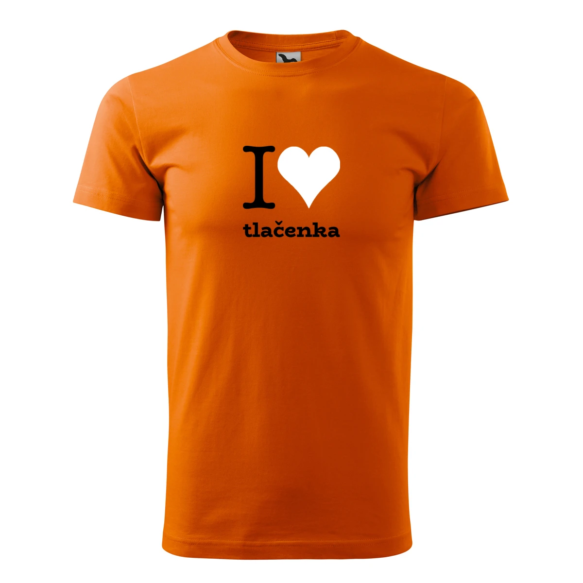 trička s potiskem Oranžové dětské tričko I love tlačenka - novinka