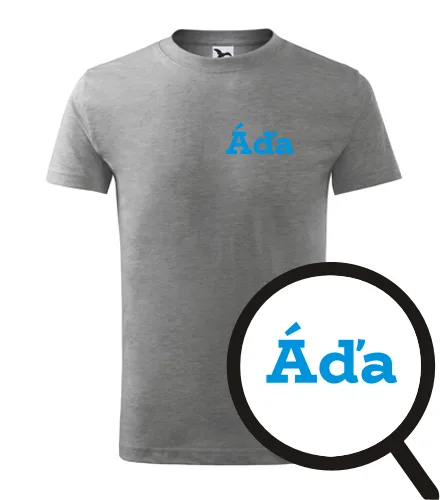 Šedé dětské tričko Áďa