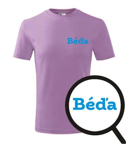 Fialové dětské tričko Béďa