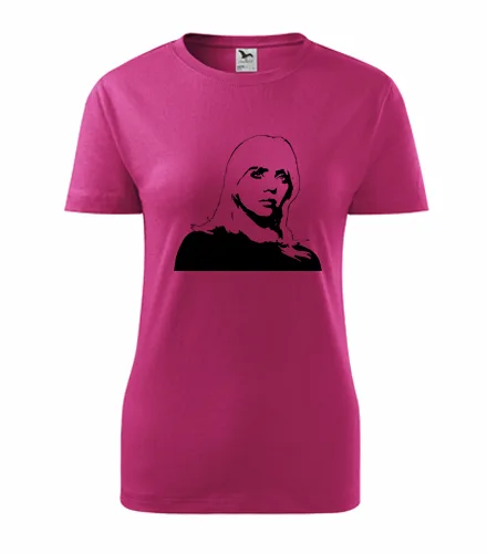 Purpurové dámské tričko Billie Eilish