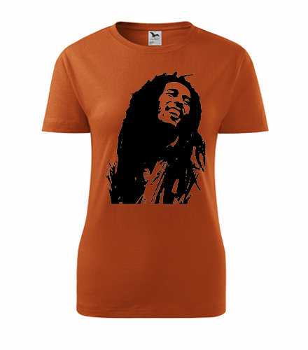 Oranžové dámské tričko Bob Marley