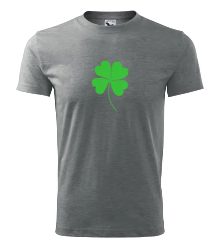 Šedé tričko s čtyřlístkem