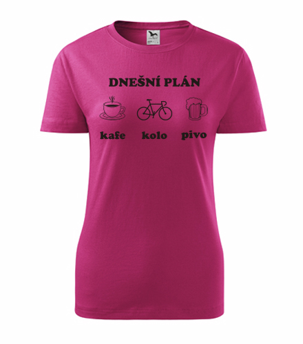 trička s potiskem Dámské tričko cyklo plán 2 - novinka