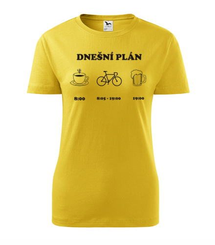 trička s potiskem Dámské tričko cyklo plán - novinka