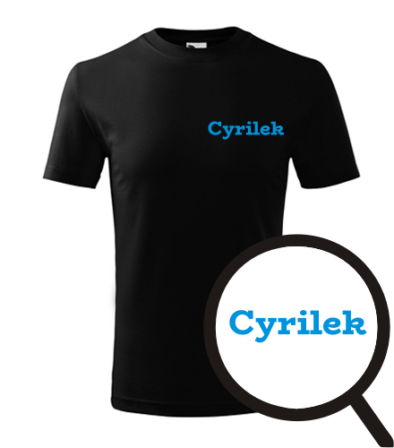 Černé dětské tričko Cyrilek