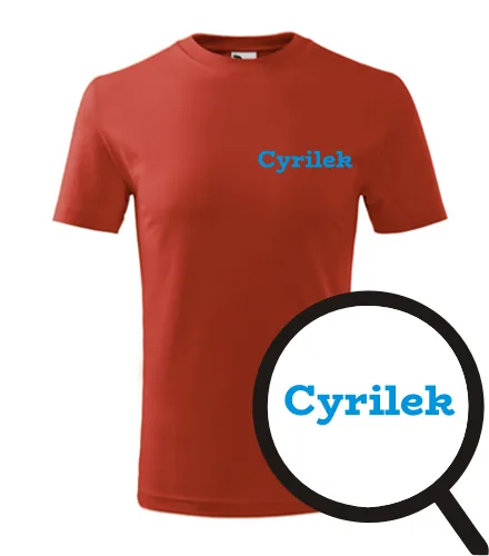 Červené dětské tričko Cyrilek