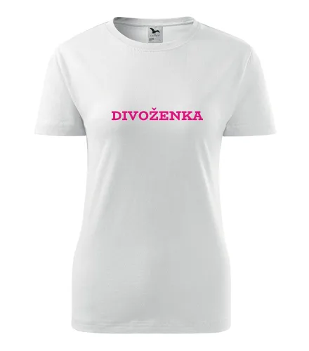 Bílé dámské tričko Divoženka