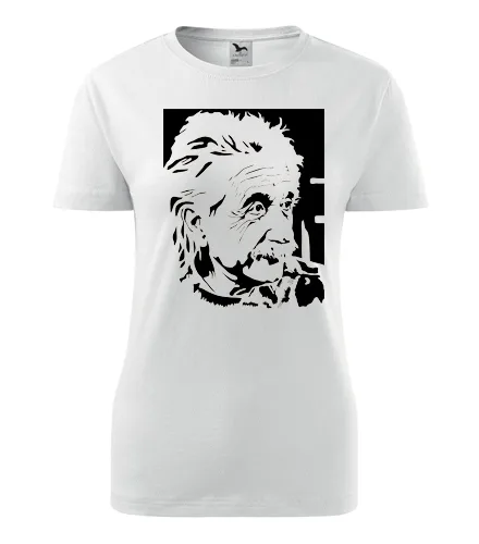 Bílé dámské tričko Einstein