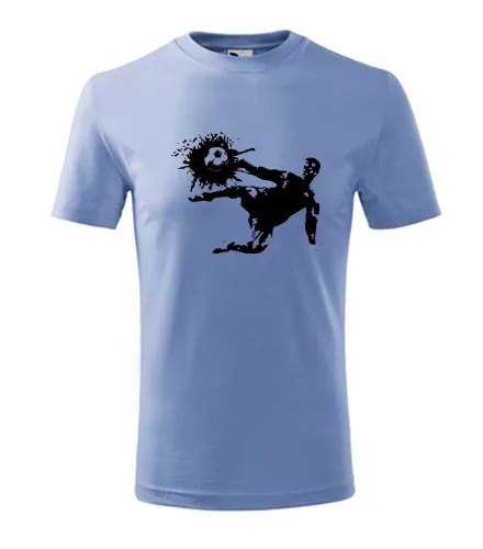 Světle modré dětské tričko  s fotbalistou 1