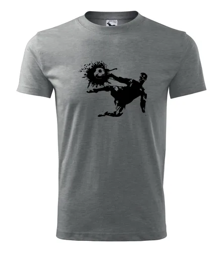 Šedé tričko s fotbalistou 1